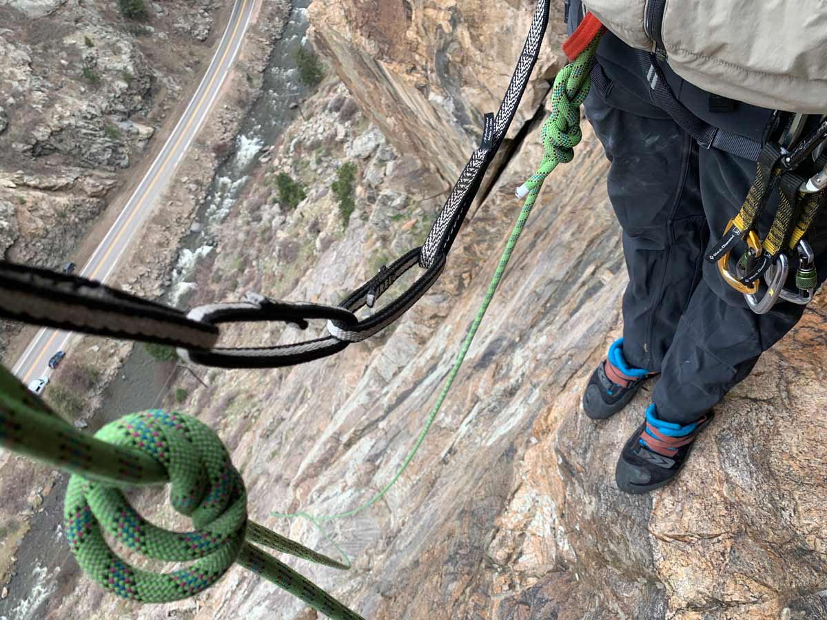 Looking down from the final pitch of Yellow Dog Dingo