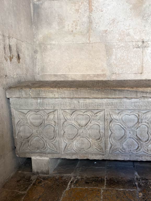 The sarcophagus of Archbishop Lovren in the Temple of Jupiter, Diocletian's Palace