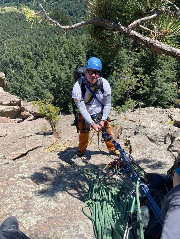 First Flatiron Climbing