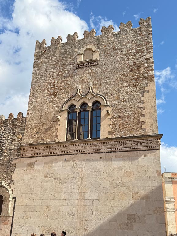 Corvaja Palace Looking at the wall of Cortana Palace