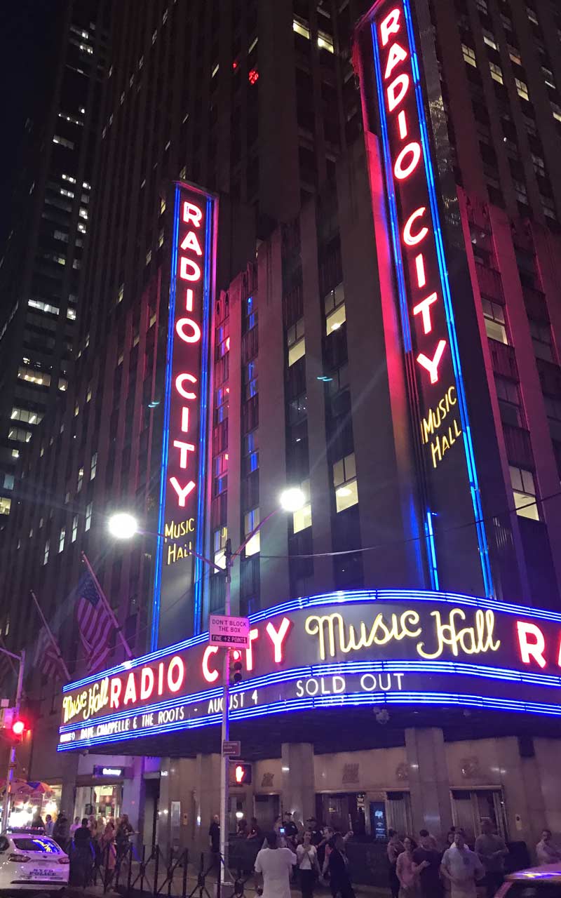 The famous Radio City Music Hall
