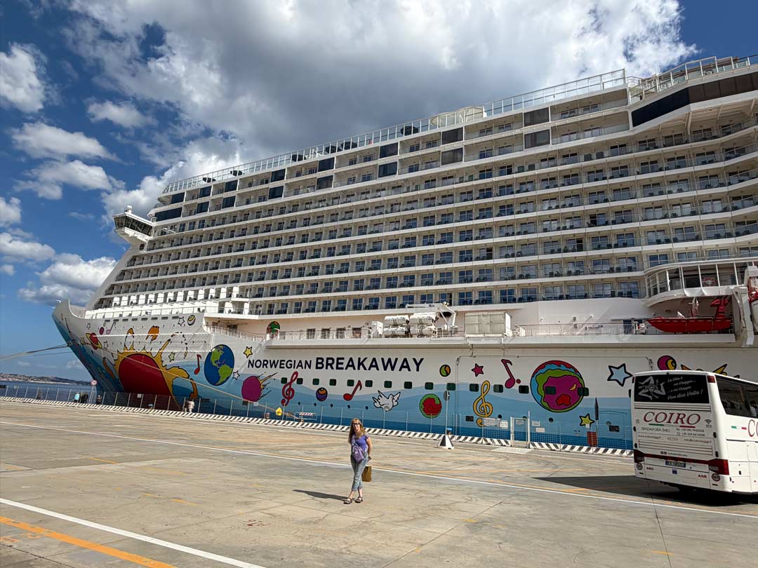 Docked at Messina, about to depart to Malta