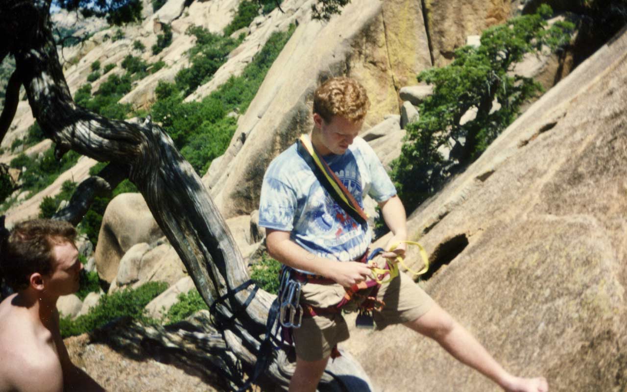 Climbing in the Wichita Wildlife Refuge. 1994 Climbing in the Wichita Wildlife Refuge. 1994