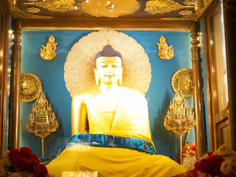 Golden Buddha in Bhumisparsha mudra