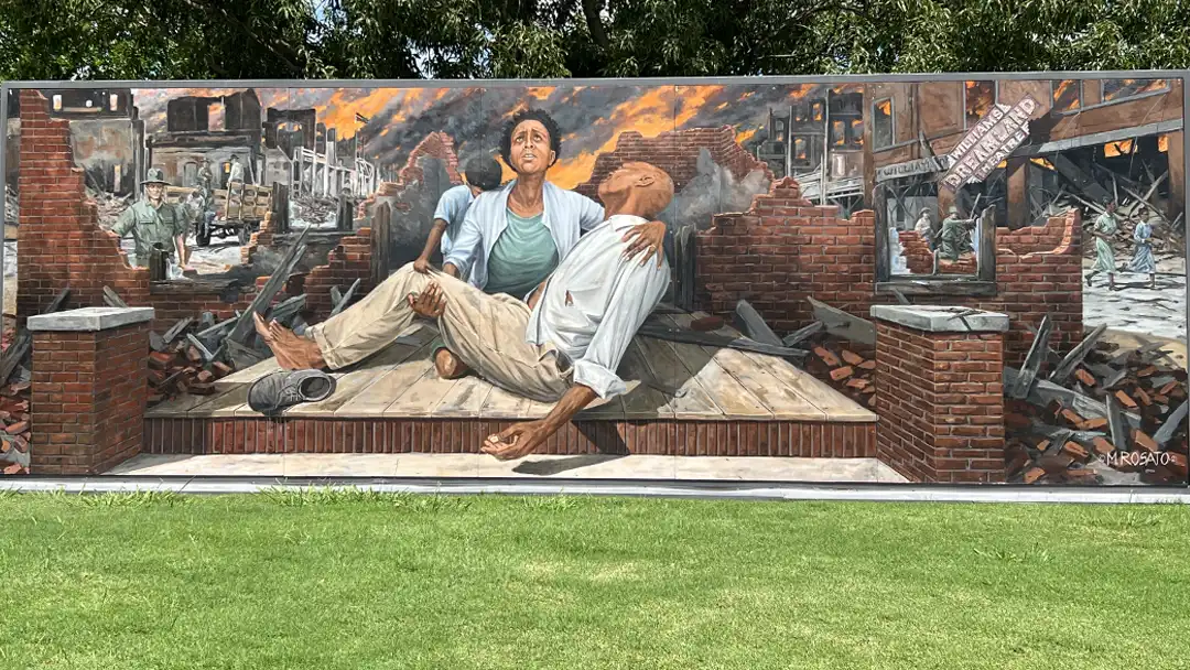 Mural OSU Tulsa campus Michael Rosato’s mural at the OSU-Tulsa campus