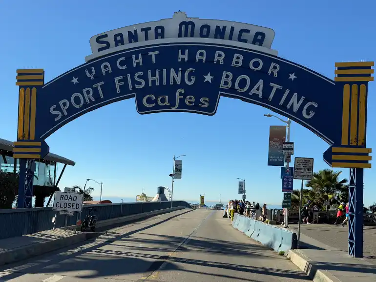 Entrance to the historic Santa Monica Pier