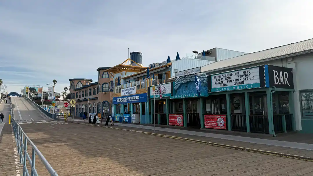 the boardwalk on Santa Monica Pier