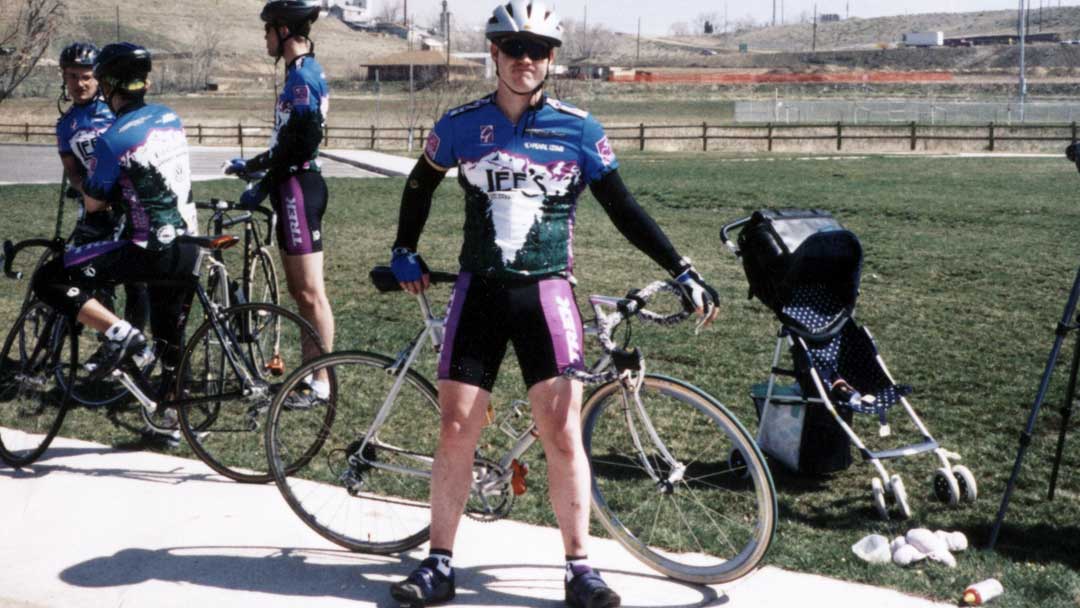 Gordon Eaton waiting for the race to start